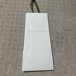 Van Cleef & Arpels White Bag with Green Handles